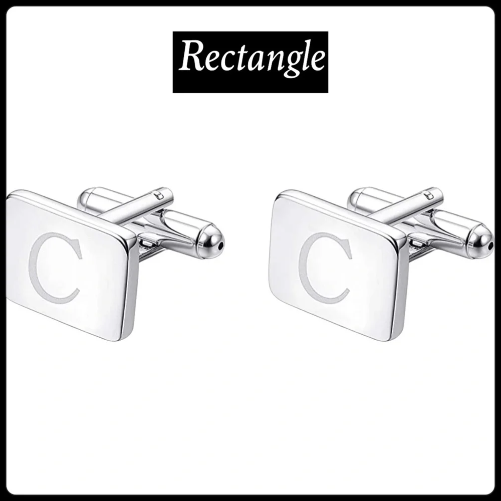 Brass Monogrammed Letter “C” Cufflinks